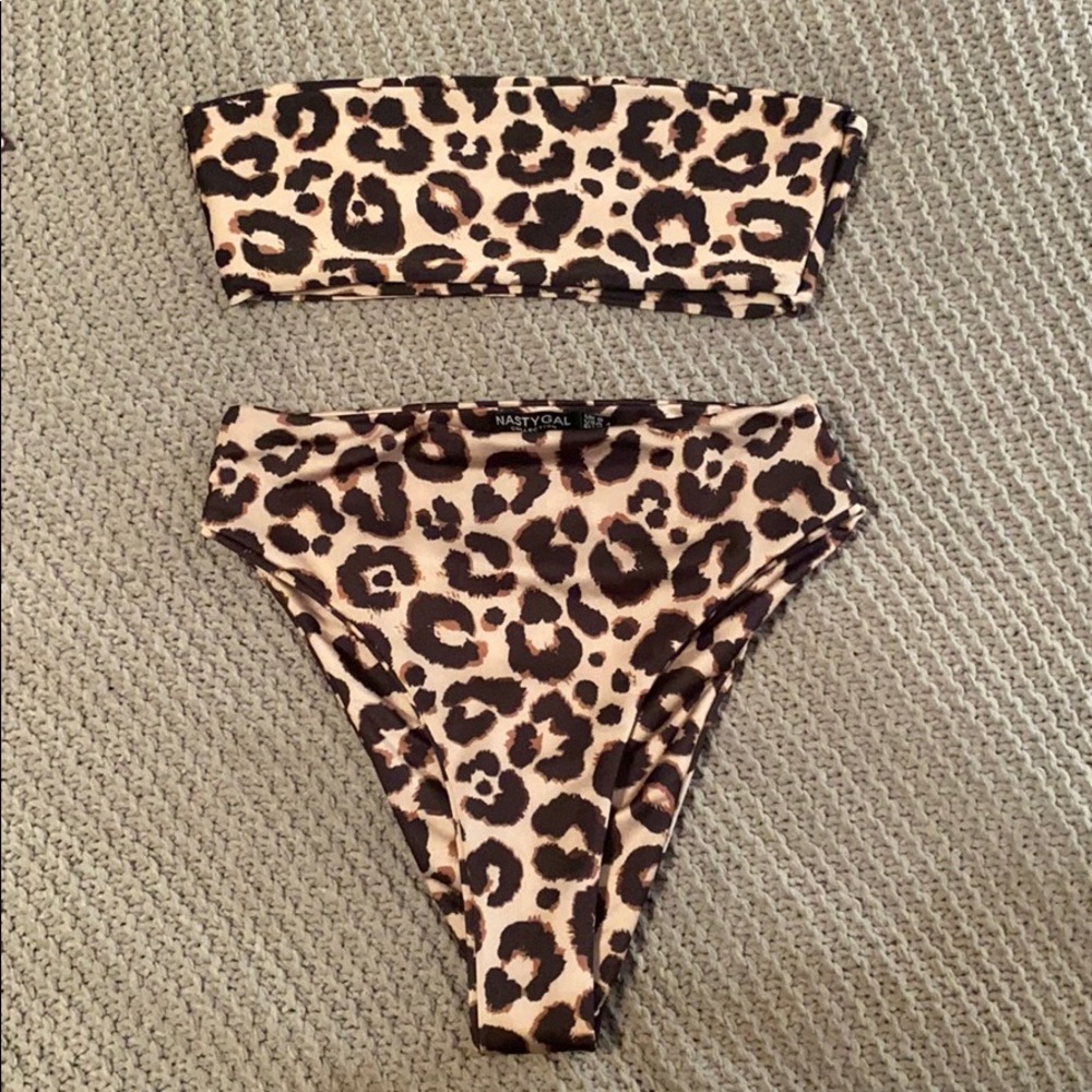 Nasty gal high waisted cheetah bikini
